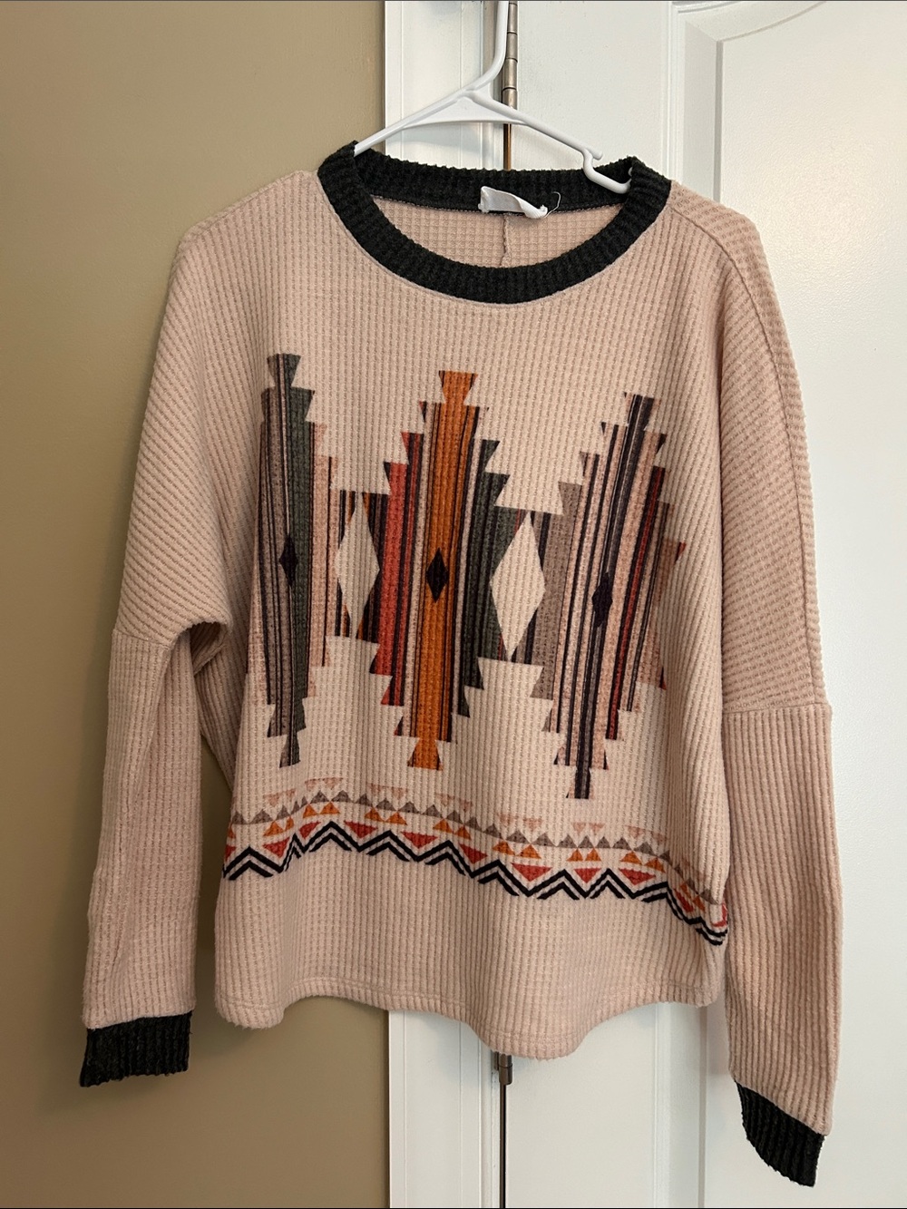 Women's Blush Aztec Long Sleeve Tee
